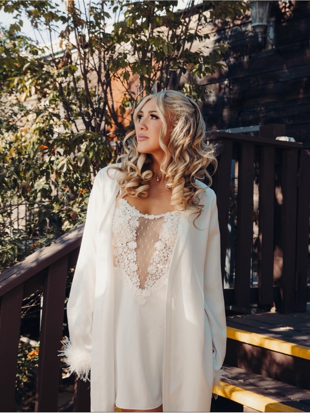 Flora Nikrooz Ivory Floral Lace Backless Dress
